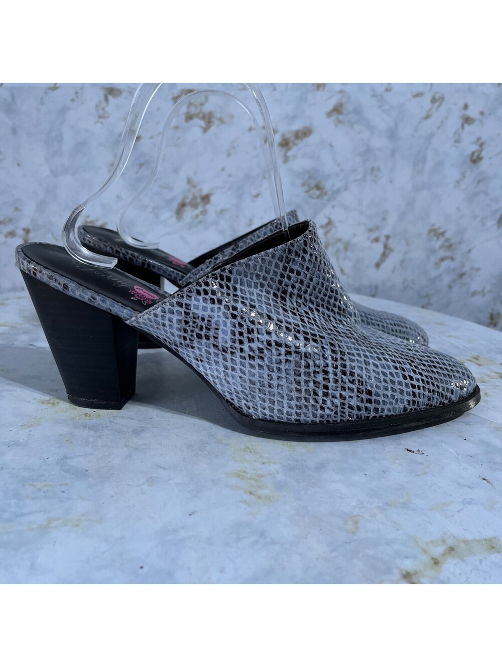 Penny Loves Kenny Sangria Women's Size 10M Shoes Blue Black Mules Fashion Heels